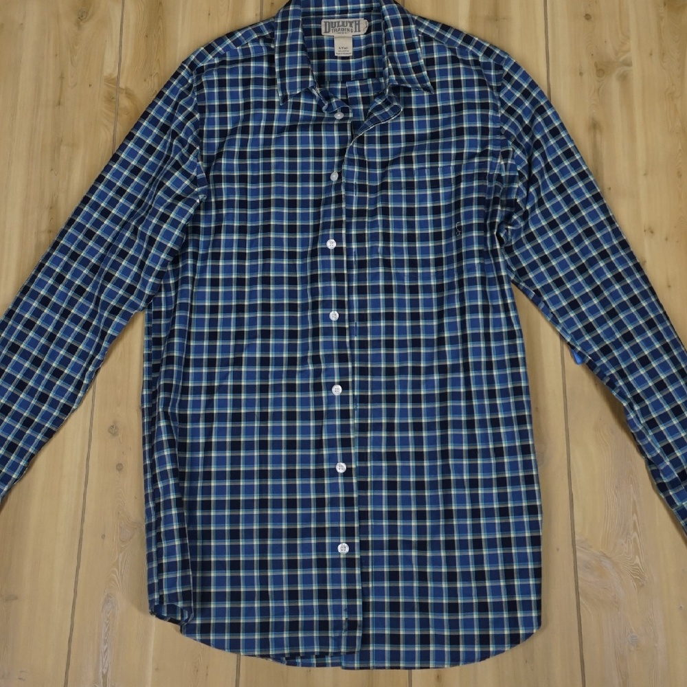 Duluth Trading Company Shirt LT Blue Large Tall